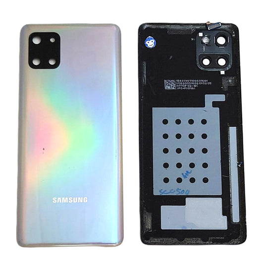 BACK BATTERY REAR COVER CAMERA LENS SAMSUNG GALAXY NOTE 10 LITE N770 Aura Glow (SILVER / WHITE) - GRADE AB