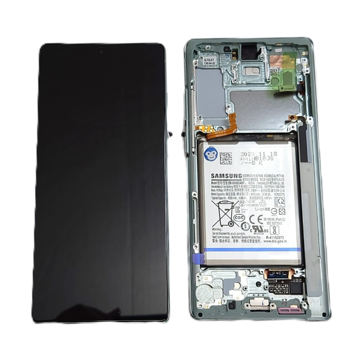 LCD Screen Display SAMSUNG GALAXY NOTE 20 N980 N981 GREEN  W/BATTERY -  NEW