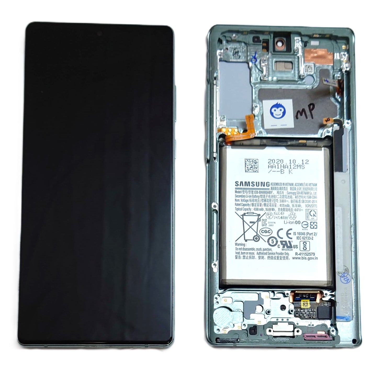 LCD Screen Display SAMSUNG GALAXY NOTE 20 N980 N981 GREEN - GRADE AB