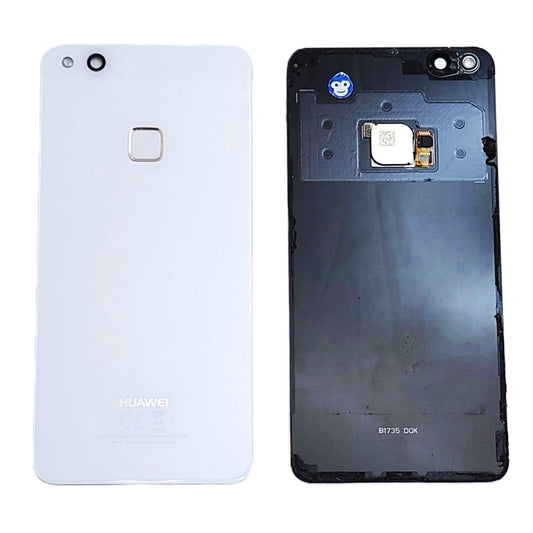 Huawei P10 Lite Rear Back Glass Battery Cover in White with Camera Lens - GRADE AB