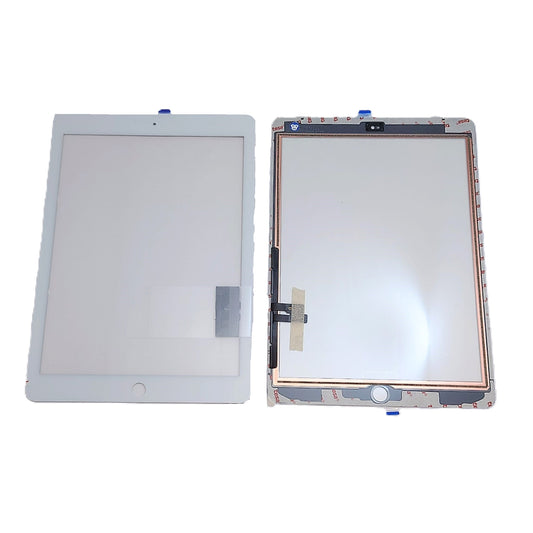GENERIC TOUCH SCREEN DIGITIZER FOR IPAD 6 WHITE WITH HOME BUTTON & ADHESIVE