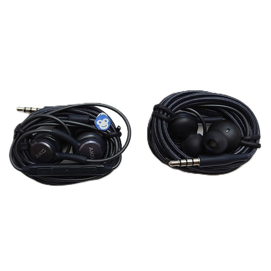 STEREO APPLE SAMSUNG GALAXY HEADPHONES AKG 3.5MM BLACK - NEW
