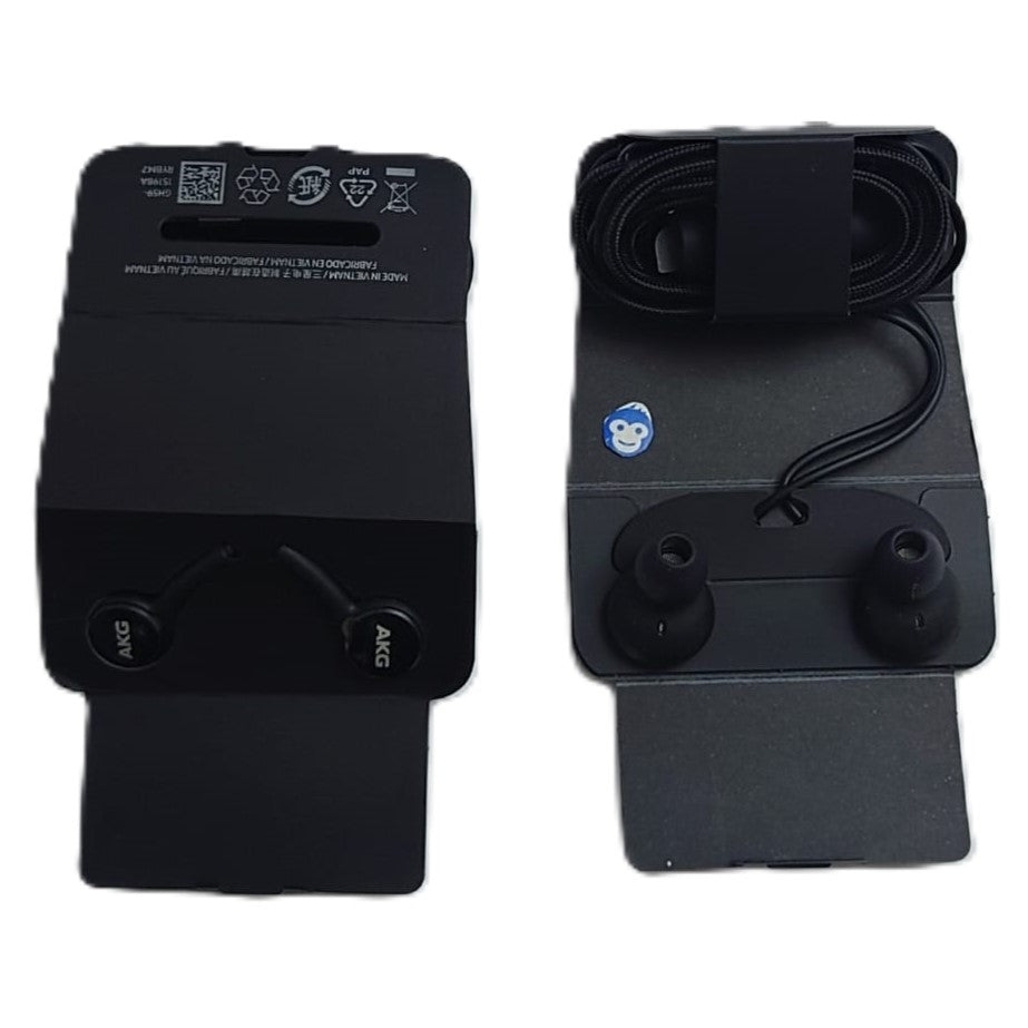 STEREO APPLE SAMSUNG GALAXY HEADPHONES AKG TYPE-C BLACK - NEW