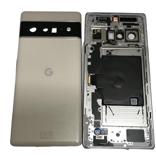 BACK HOUSING CHASSIS CAMERA LENS GOOGLE PIXEL 6 PRO WHITE - GRADE AB