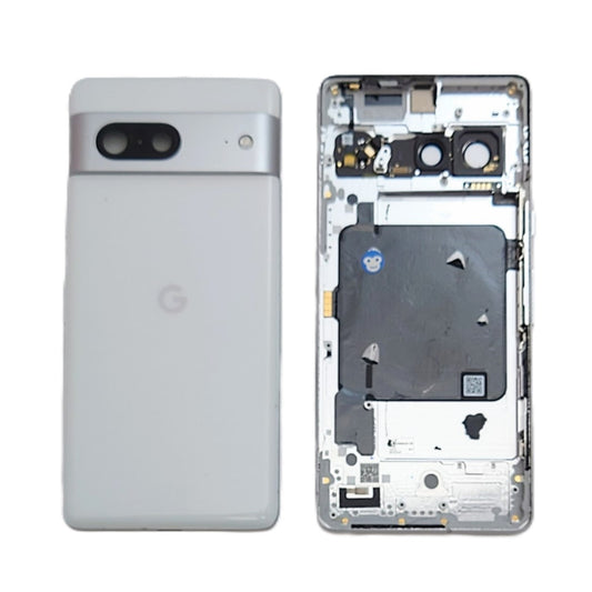 BACK HOUSING CHASSIS CAMERA LENS GOOGLE PIXEL 7 WHITE - GRADE AB
