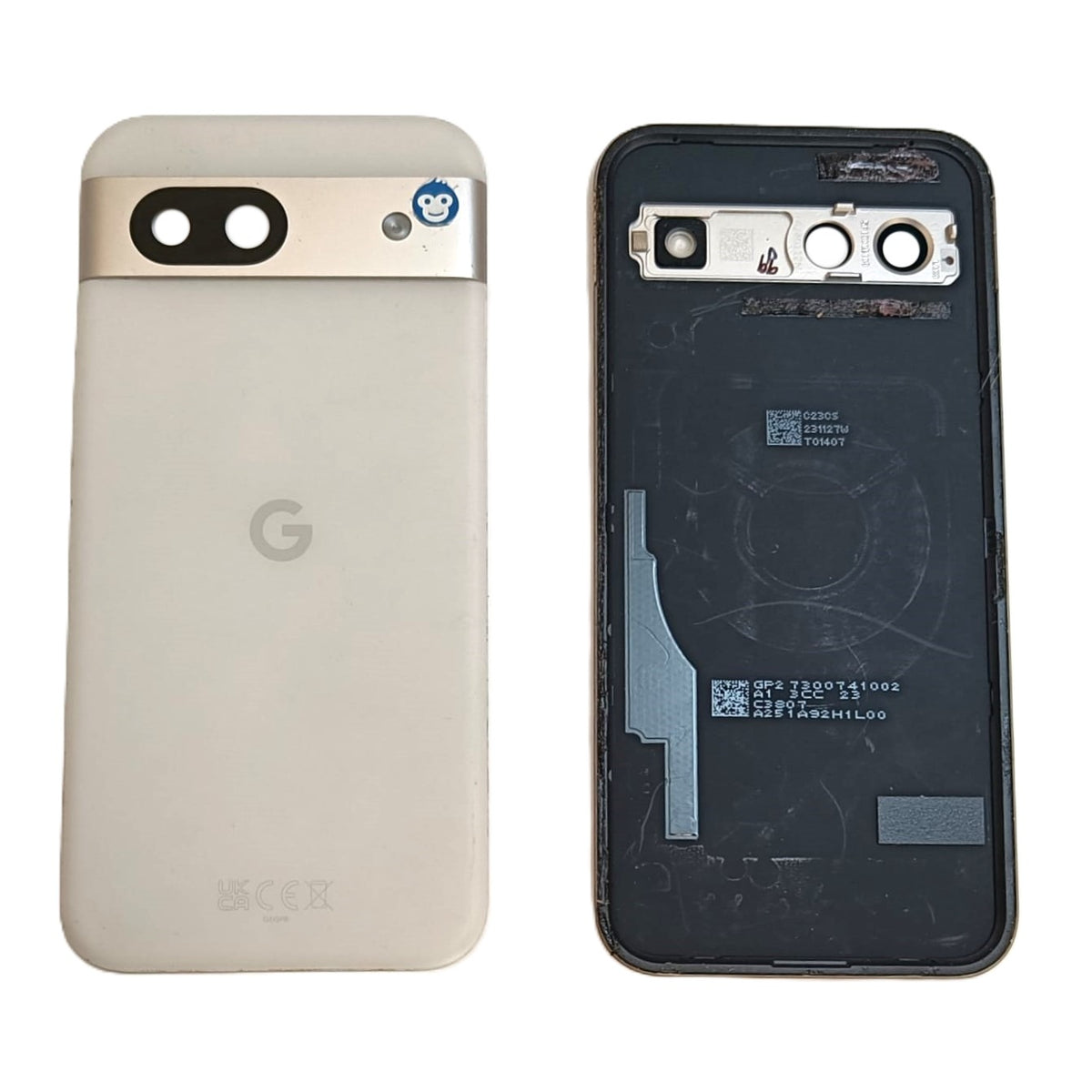 BACK PANEL BATTERY COVER CAMERA LENS GOOGLE PIXEL 8A PORCELAIN (WHITE) - GRADE AB