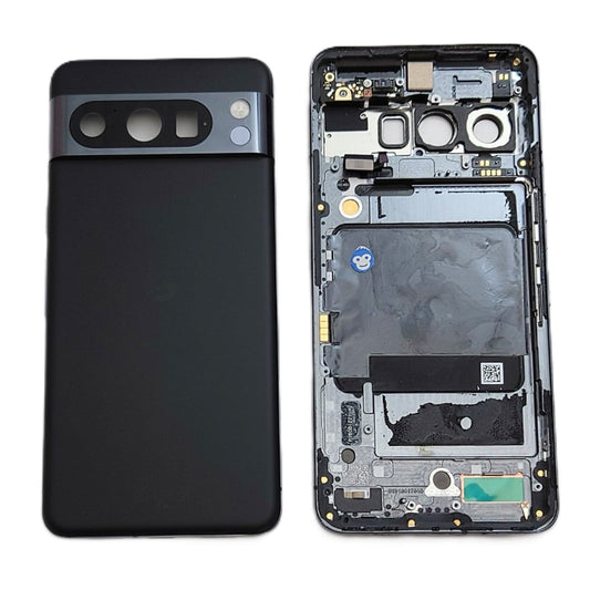 BACK HOUSING CHASSIS CAMERA LENS GOOGLE PIXEL 8 PRO OBSIDIAN (BLACK) - GRADE AB