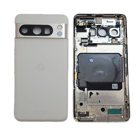 BACK HOUSING CHASSIS CAMERA LENS GOOGLE PIXEL 8 PRO PORCELAIN (CREAM/WHITE) - GRADE AB