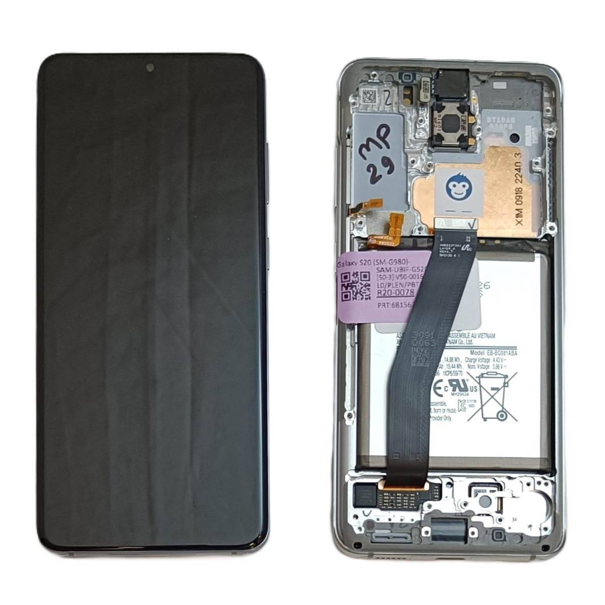 LCD Screen Display Samsung Galaxy S20 5G G981 VERIZON Grey - Grade AB
