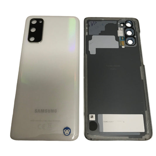 BACK BATTERY REAR COVER PANEL CAMERA LENS SAMSUNG GALAXY S20 / S20 5G G980 G981 WHITE  - GRADE AB
