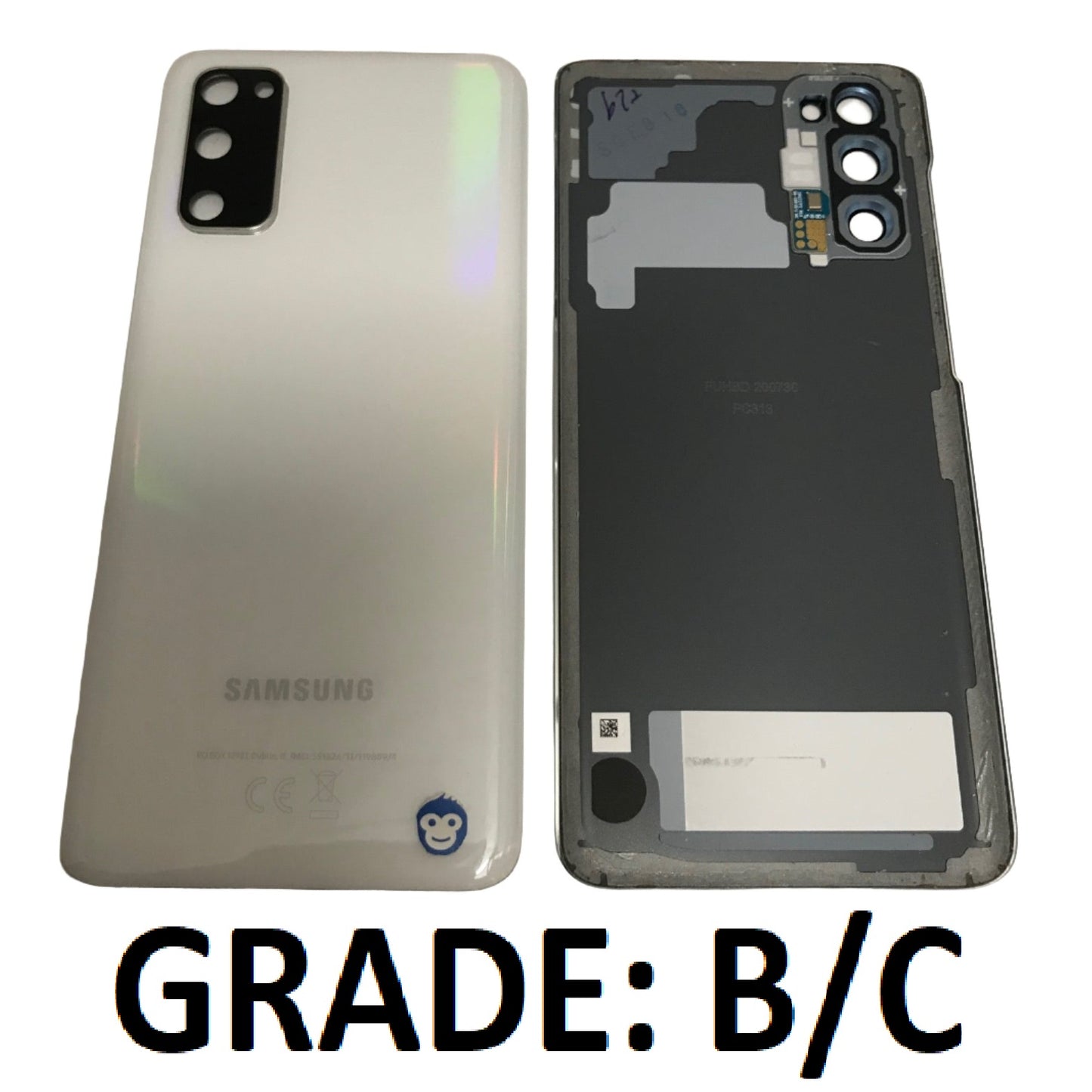 BACK BATTERY REAR COVER PANEL CAMERA LENS SAMSUNG GALAXY S20 / S20 5G G980 G981 WHITE  - GRADE BC
