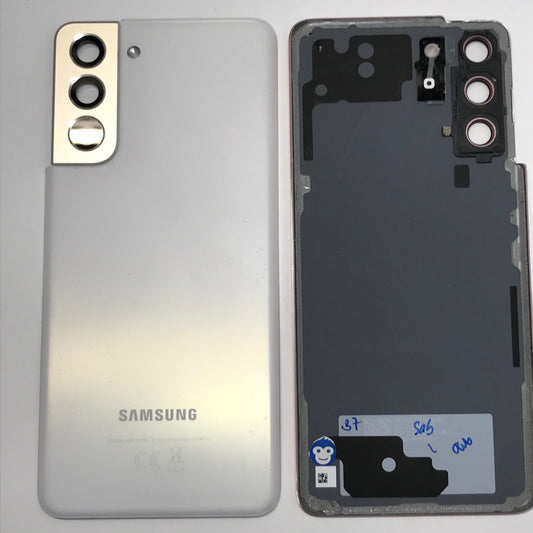 BACK BATTERY REAR COVER PANEL CAMERA LENS SAMSUNG GALAXY S21 5G G991 WHITE  - GRADE AB
