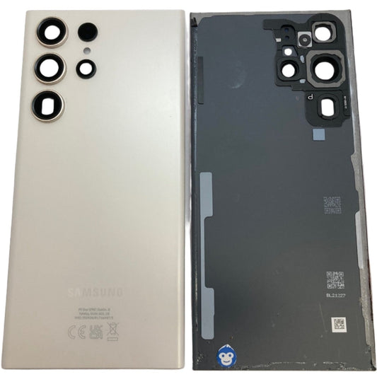 BACK BATTERY REAR COVER PANEL CAMERA LENS SAMSUNG GALAXY S23 ULTRA S918 CREAM (WHITE) - GRADE AB