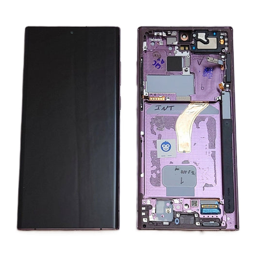 USED LCD SCREEEN DISPLAY SAMSUNG GALAXY S22 ULTRA S908 BURGUNDY  - GRADE AB