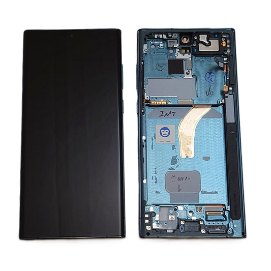 USED LCD SCREEEN DISPLAY SAMSUNG GALAXY S22 ULTRA S908 GREEN  - GRADE AB