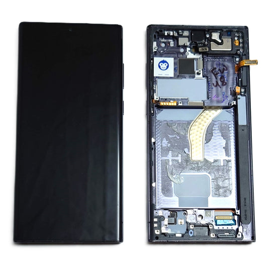USED LCD SCREEEN DISPLAY SAMSUNG GALAXY S22 ULTRA S908 BLACK  - GRADE BC