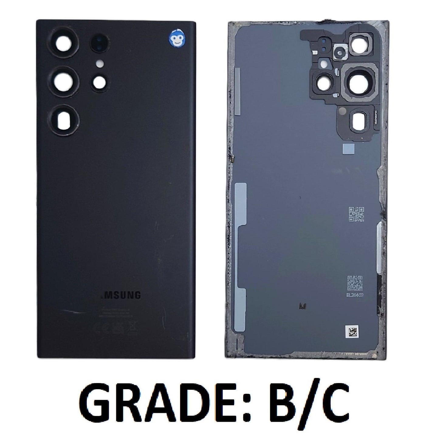 BACK BATTERY REAR COVER PANEL CAMERA LENS SAMSUNG GALAXY S23 ULTRA S918 TITANIUM BLACK - GRADE BC