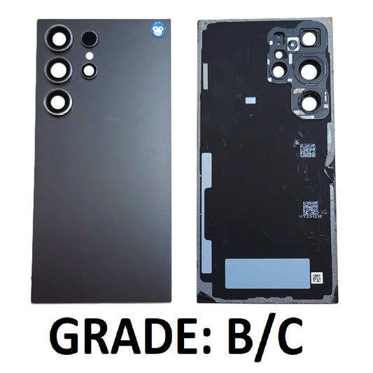 BACK BATTERY REAR COVER PANEL CAMERA LENS SAMSUNG GALAXY S24 ULTRA S928 TITANIUM BLACK - GRADE BC