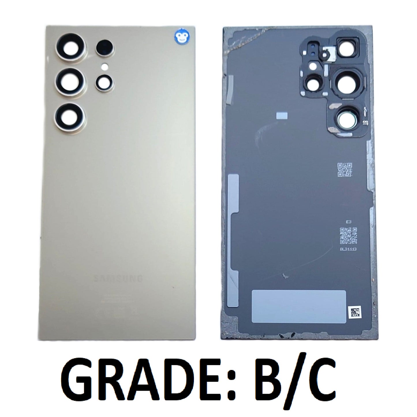 BACK BATTERY REAR COVER PANEL CAMERA LENS SAMSUNG GALAXY S24 ULTRA S928 TITANIUM GRAY - GRADE BC