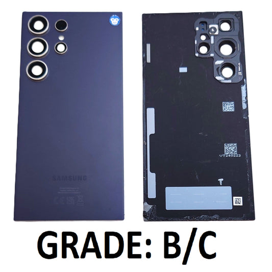 BACK BATTERY REAR COVER PANEL CAMERA LENS SAMSUNG GALAXY S24 ULTRA S928 TITANIUM VIOLET - GRADE BC