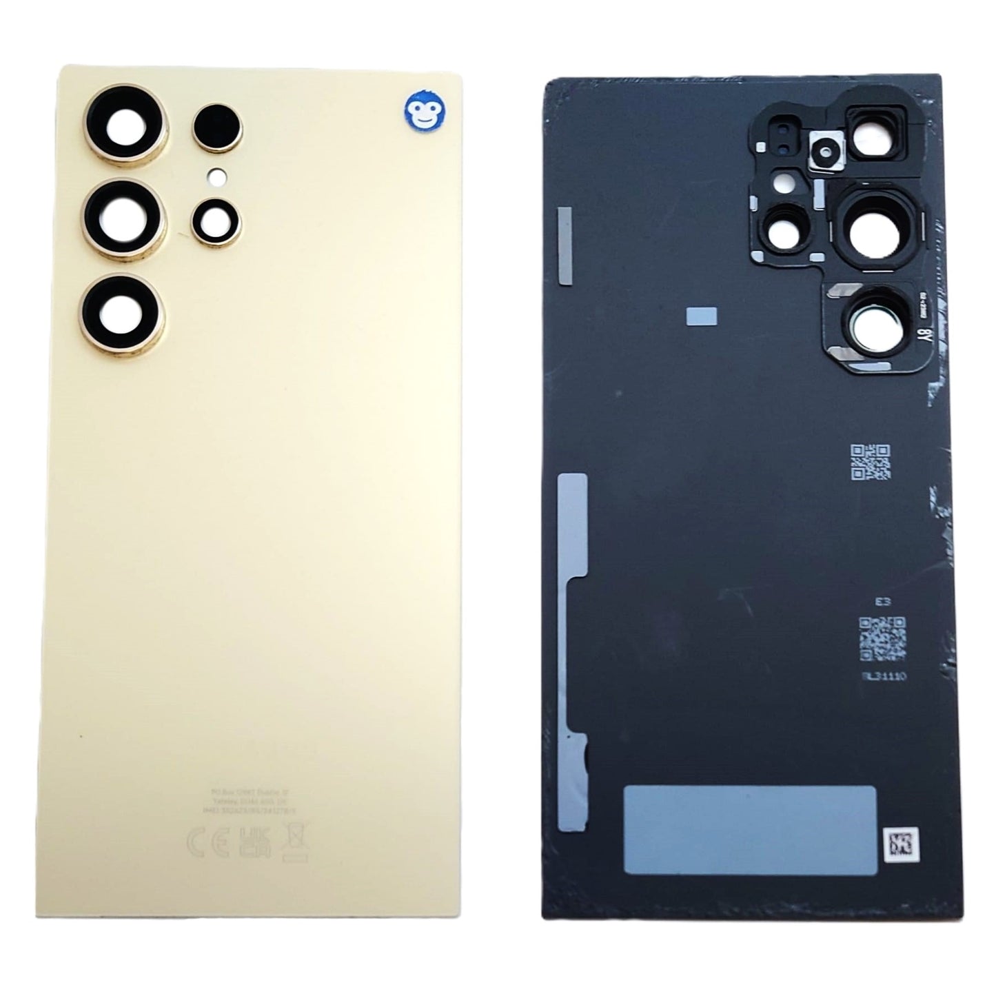 BACK BATTERY REAR COVER PANEL CAMERA LENS SAMSUNG GALAXY S24 ULTRA S928 TITANIUM YELLOW - GRADE AB