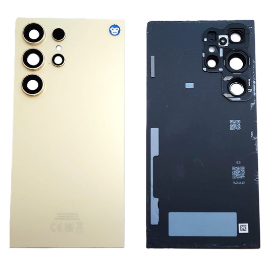 BACK BATTERY REAR COVER PANEL CAMERA LENS SAMSUNG GALAXY S24 ULTRA S928 TITANIUM YELLOW - GRADE AB