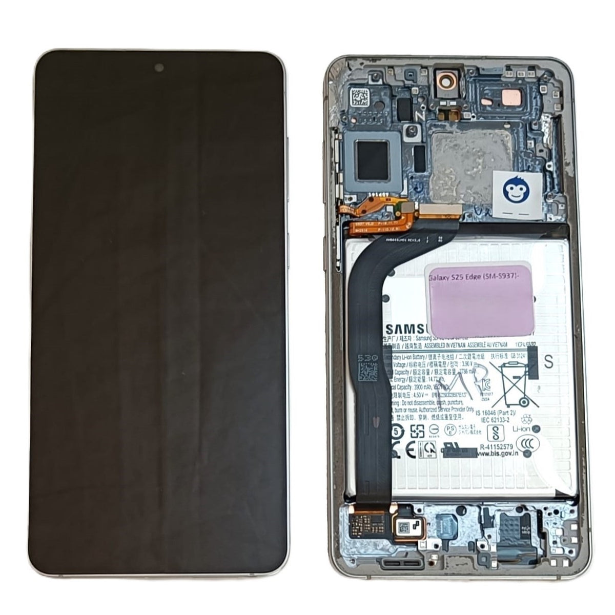 LCD SCREEN DISPLAY SAMSUNG GALAXY S25 EDGE S937 TITANIUM SILVER / ICY BLUE (US / EU / UK VERSION) - GRADE AB