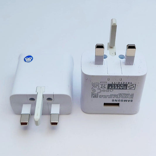 PLUG (ADAPTOR) USB SAMSUNG TA200 BLACK 2AMP - WHITE