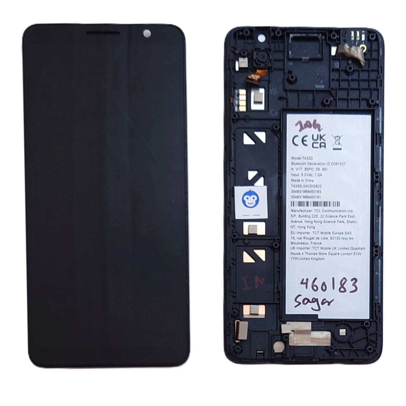 LCD SCREEN DISPLAY ALCATEL TCL 501 - GRADE AB