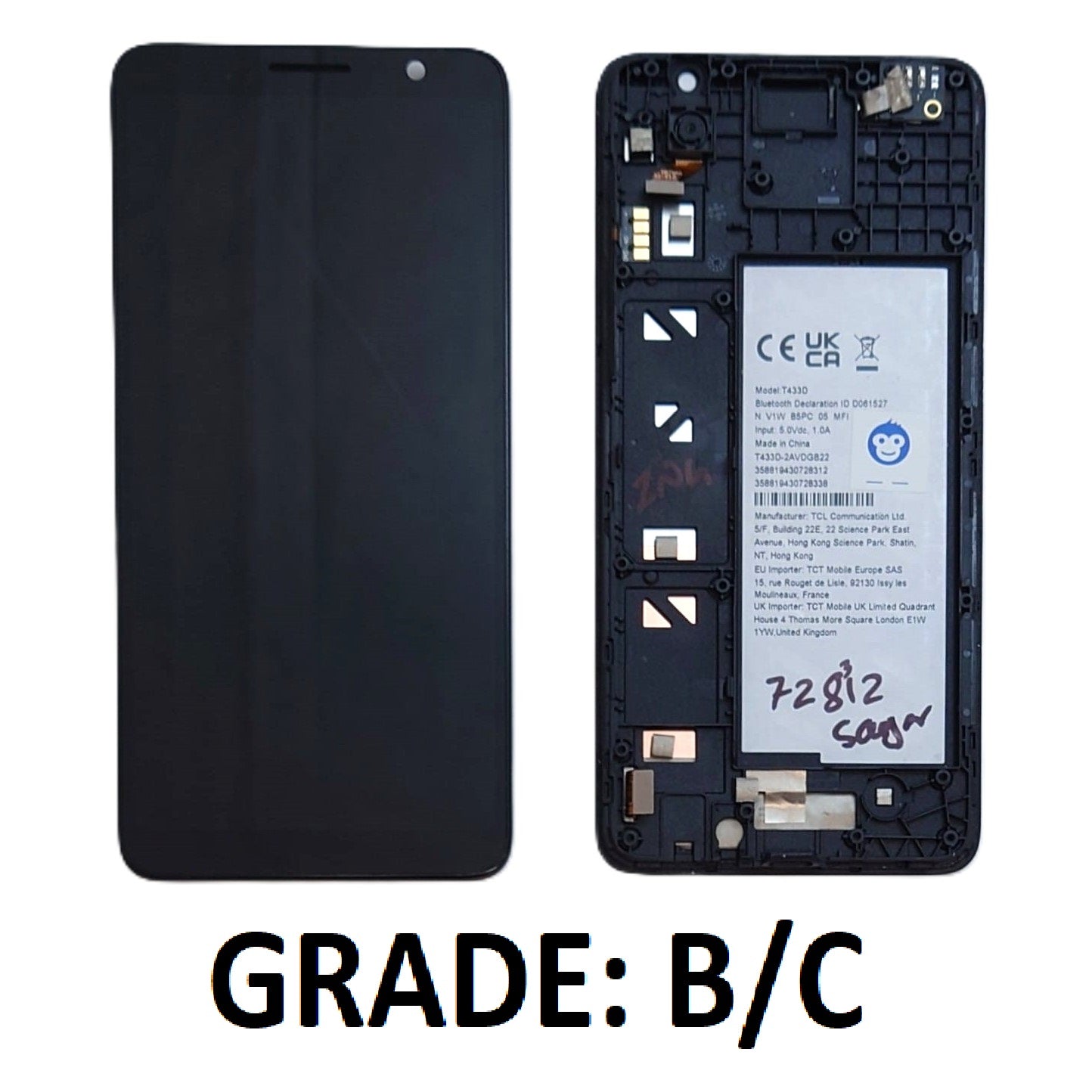 LCD SCREEN DISPLAY ALCATEL TCL 501 - GRADE BC