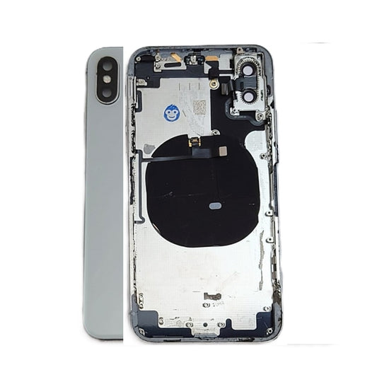 IPHONE X SILVER (WHITE) FRAME CHASSIS HOUSING GRD AB