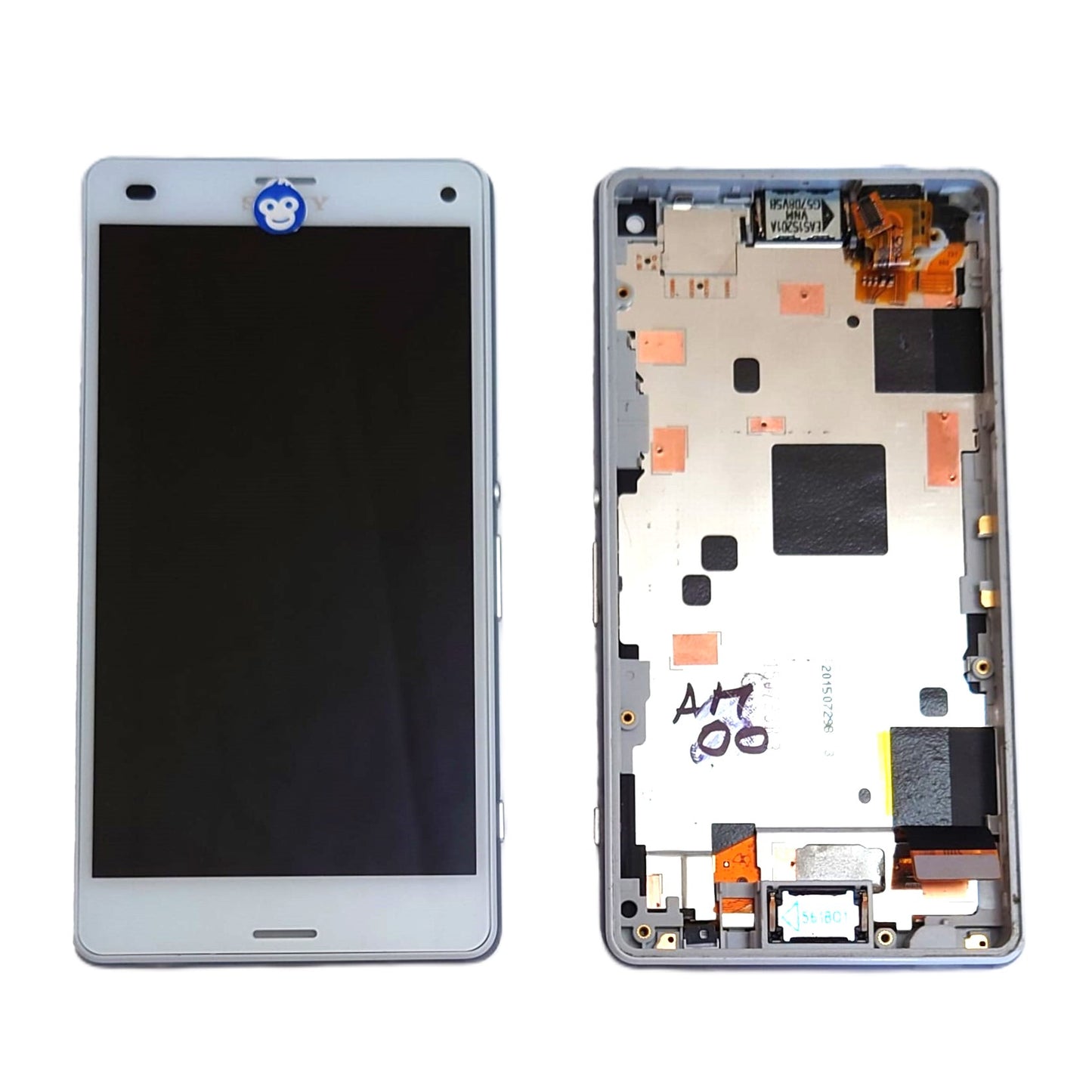 LCD SCREEN IN FRAME SONY XPERIA Z3 COMPACT WHITE - GRADE AB