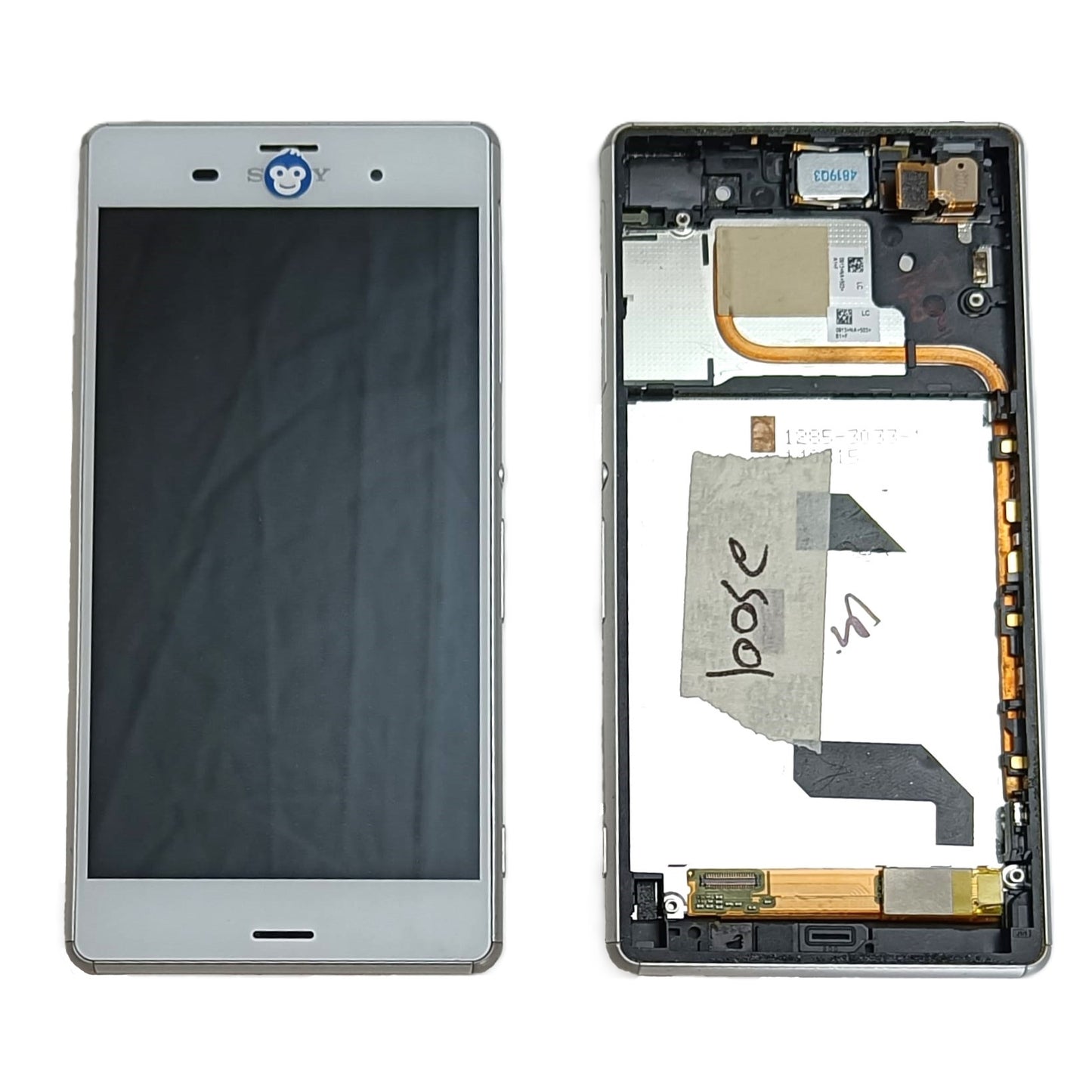 LCD SCREEN IN FRAME SONY XPERIA Z3 WHITE - GRADE AB