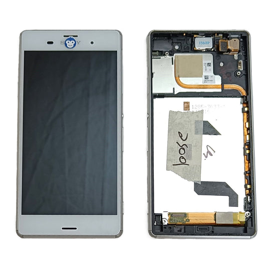 LCD SCREEN IN FRAME SONY XPERIA Z3 WHITE - GRADE AB