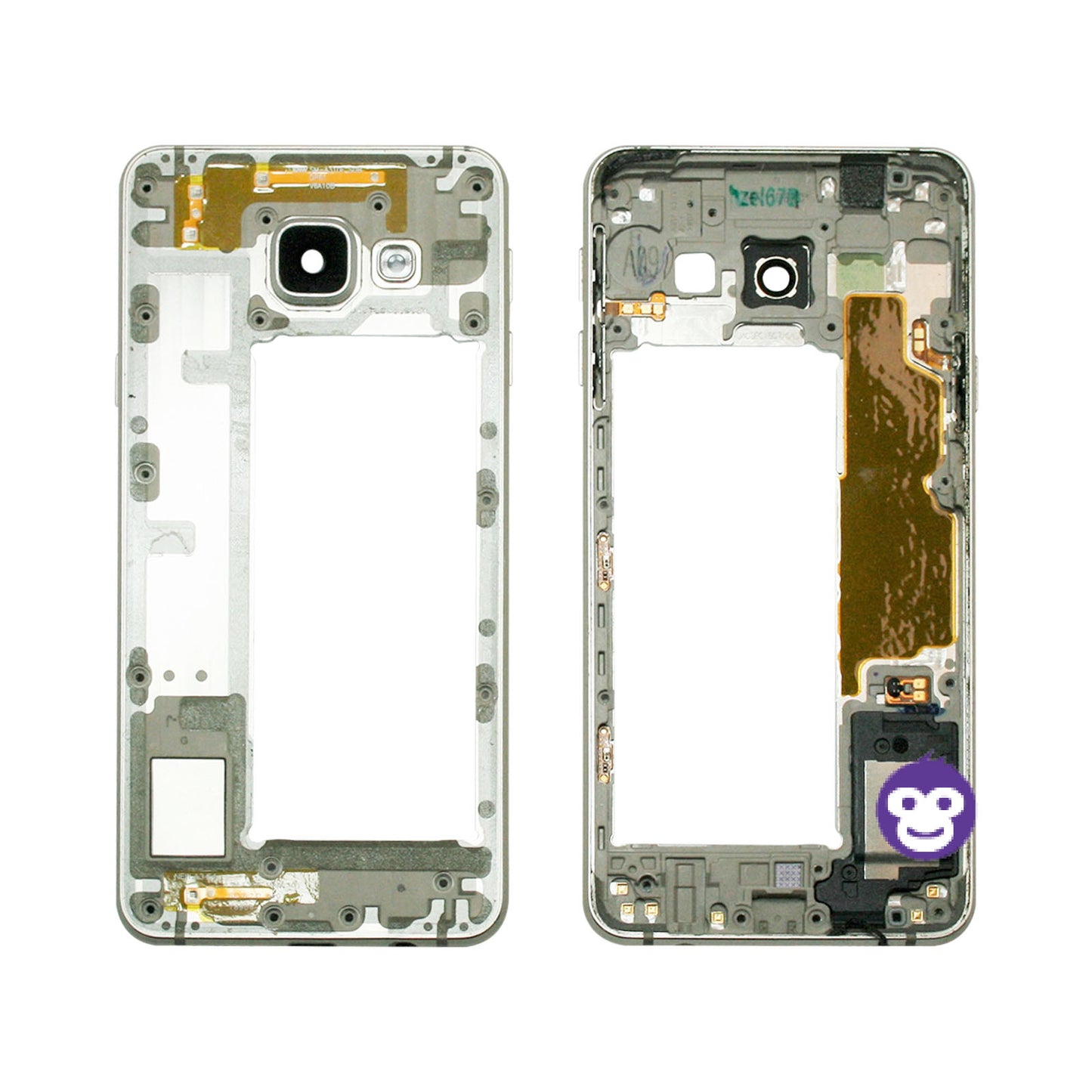 CHASSIS FRAME WITH PARTS AND CAMERA LENS SAMSUNG GALAXY A3 (2016) A310F GOLD - GRADE AB