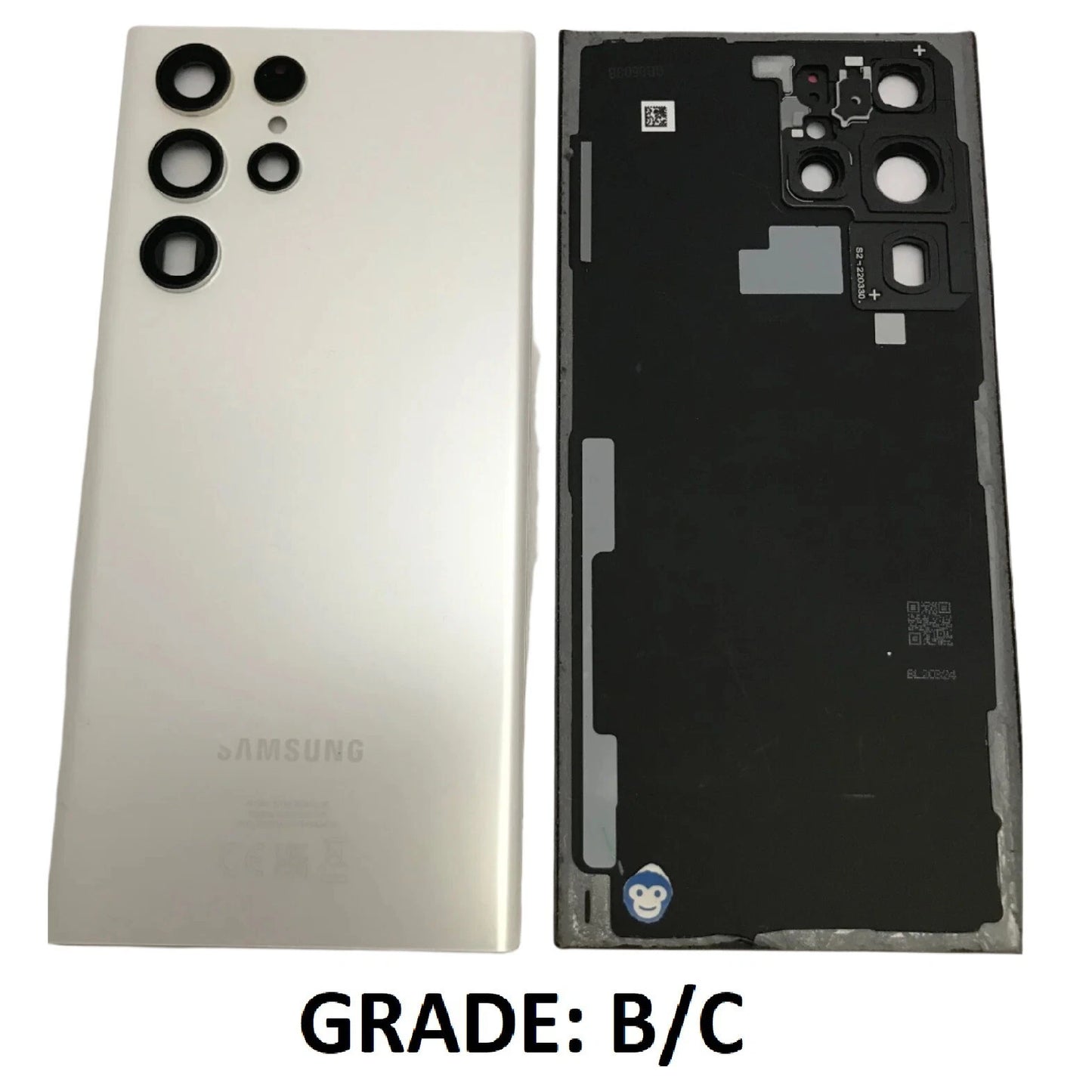 BACK BATTERY REAR COVER PANEL CAMERA LENS SAMSUNG GALAXY S22 ULTRA S908 WHITE - GRADE BC