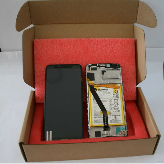 LCD display screen Huawei Y6 (2018) in black with frame - NEW