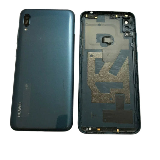 Huawei Y6 2019 MRD-LX1 Battery Back Cover Rear Housing Case Camera Lens Blue - GRADE AB