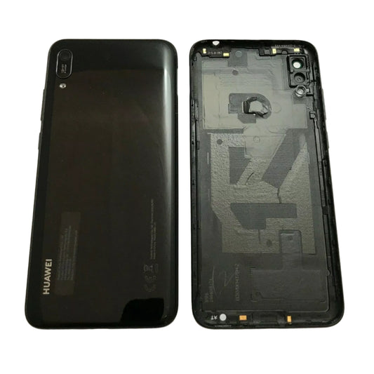 Huawei Y6 2019 MRD-LX1 Battery Back Cover Rear Housing Case Camera Lens Black - GRADE AB