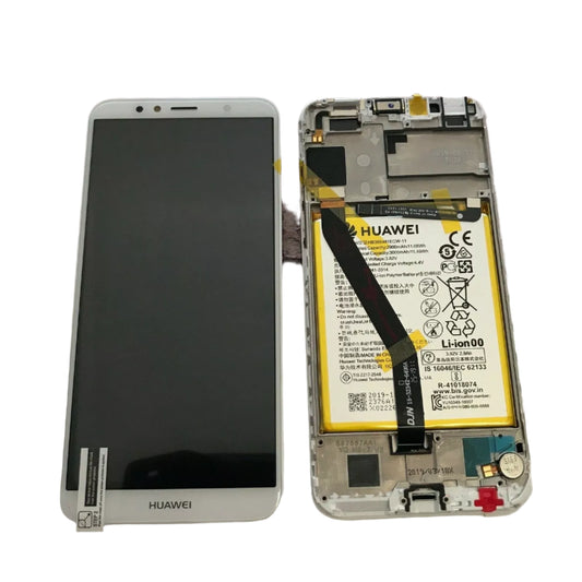 LCD display screen Huawei Y6 (2018) in White with frame - NEW