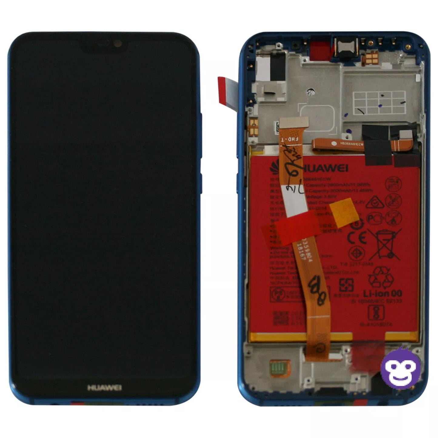 Huawei P20 Lite LCD Screen Blue with Battery - NEW