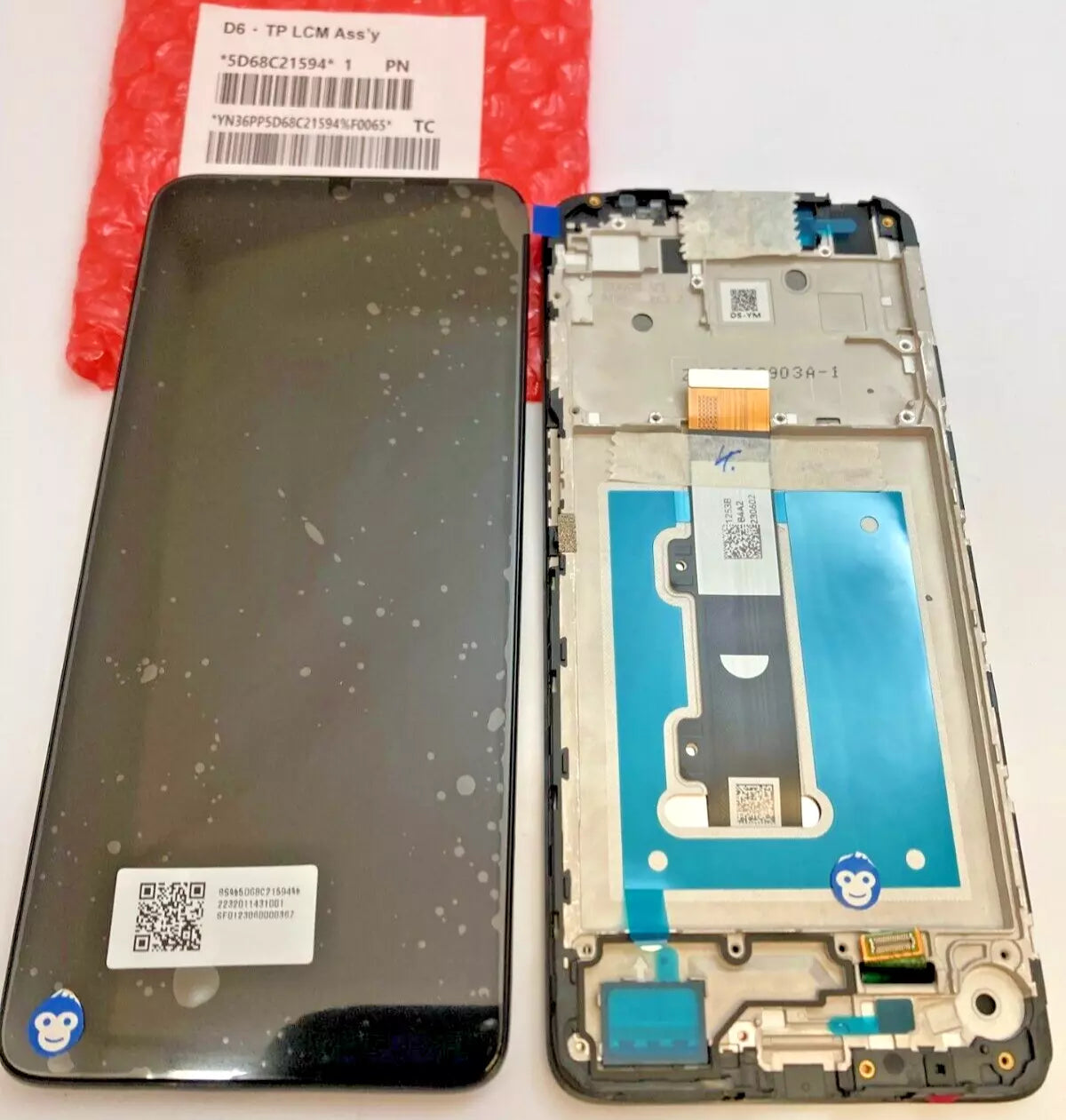 LCD SCREEN DISPLAY WITH FRAME MOTOROLA E22 / E22I BLACK