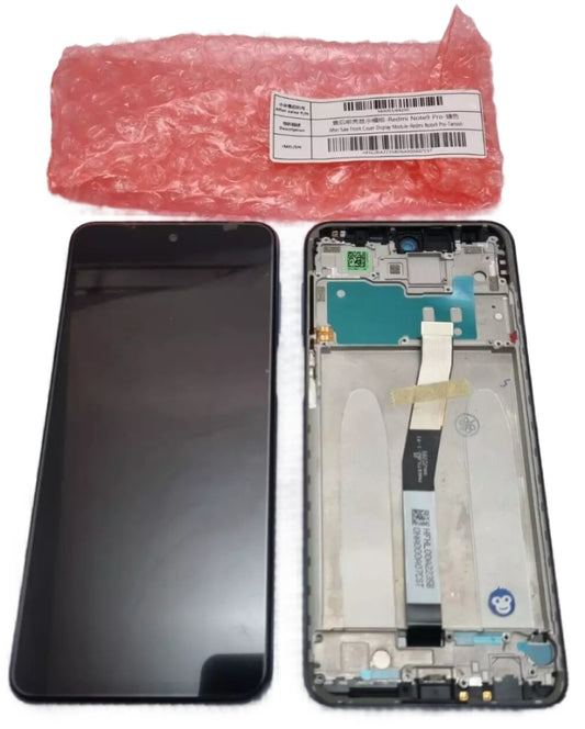 LCD SCREEN DISPLAY WITH FRAME XIAOMI REDMI NOTE 9 PRO (4G) BLACK - NEW