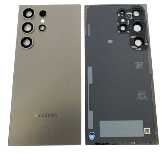BACK BATTERY REAR COVER PANEL CAMERA LENS SAMSUNG GALAXY S24 ULTRA S928 TITANIUM GREY - GRADE AB