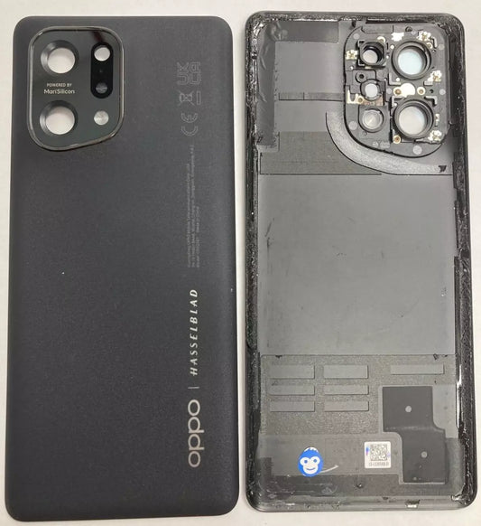 BACK BATTERY COVER WITH CAMERA LENS OPPO FIND X5 BLACK - GRADE AB