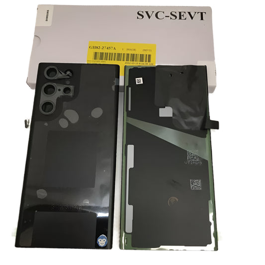 BACK BATTERY REAR COVER PANEL CAMERA LENS SAMSUNG GALAXY S22 ULTRA S908 BLACK - NEW