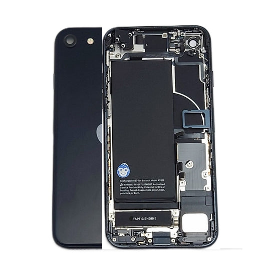 IPHONE SE2022 SE22 SE 3RD GENERATION MIDNIGHT BLACK CHASSIS HOUSING WITH SMALL PARTS - GRD AB
