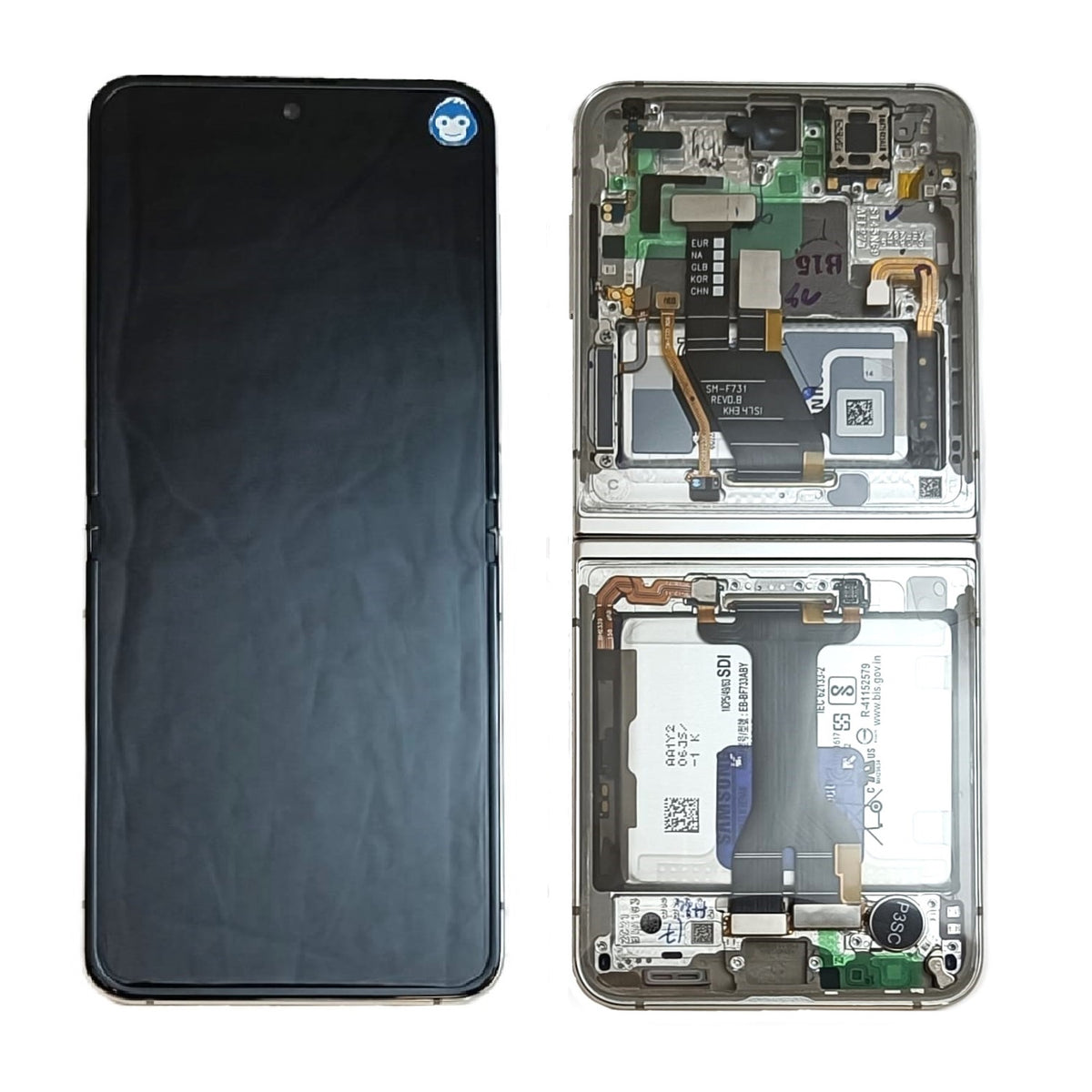 LCD SCREEN DISPLAY SAMSUNG GALAXY Z FLIP5 5G F731 CREAM (BATTERIES PRE-FITTED) - NEW